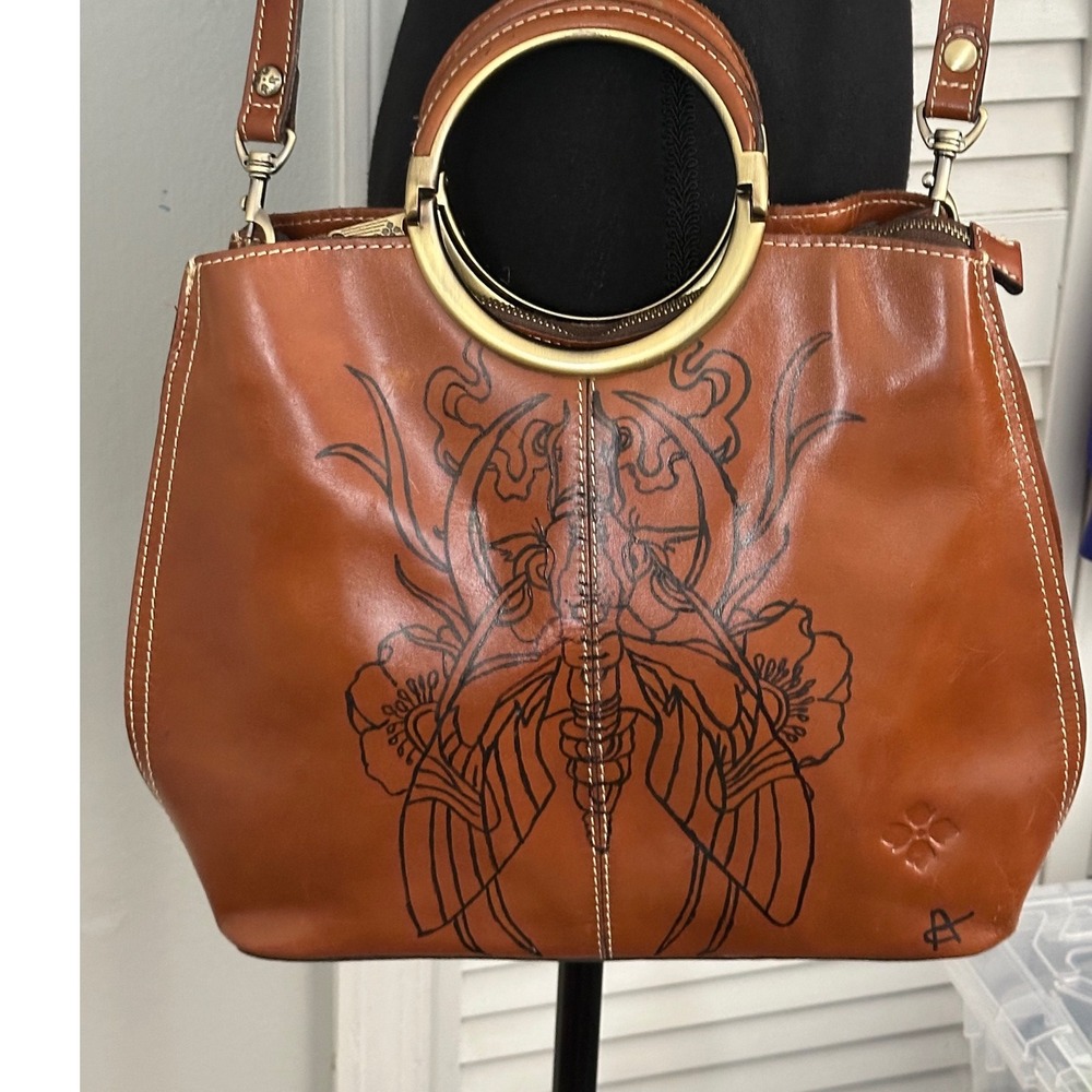 Patricia Nash Aria Shopper OOAK Handpainted Bee signed wearable Art  Boho